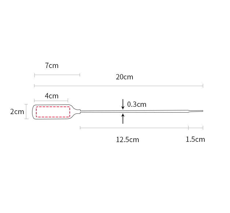 7.9" Custom Logo Zip Tie - Disposable Marking Label-Flag Menu