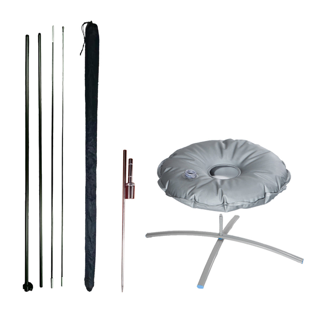 15ft Teardrop Flag Pole Kit(Pole&Base) - L-Adervtising Flag Pole Kit-FlagMenu-Flag Menu