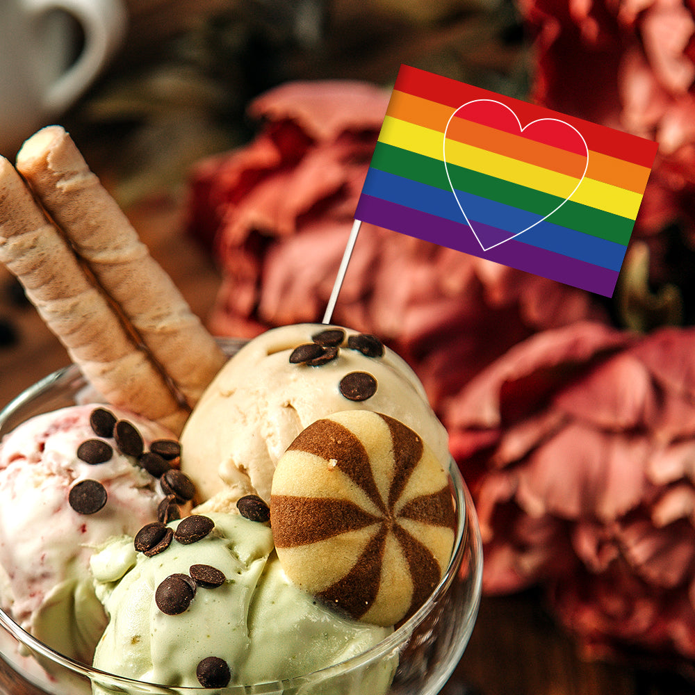 2" Editable Gay Mini Flag On A Stick - 1000 pcs-2"(3x5cm)-4.7 inch - (12 cm)-DIY Flag Of Gay-A-Flag Menu