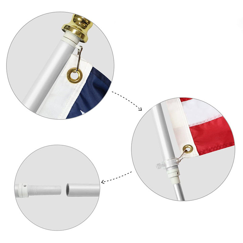 6ft Two Segment Alloy Flag Pole-Custom Flag&Banner Maker - Flag Menu
