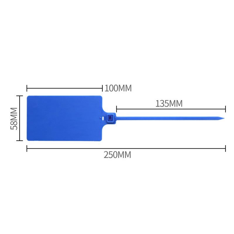 10" Custom Logo Zip Tie - Disposable Marking Label-Flag Menu