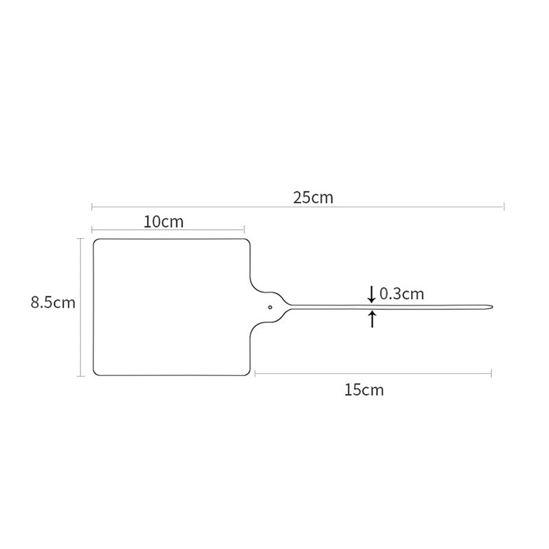 10" Custom Logo Zip Tie - Disposable Marking Label-Flag Menu