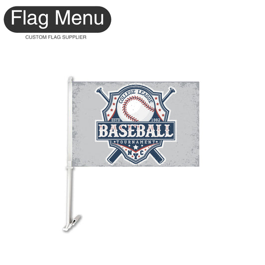 Custom Baseball Club Car Flag - Double Sided-Flag Menu