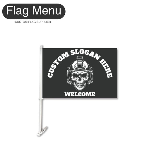 Car Flag Of Skull -Double Sided-Flag Menu