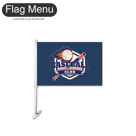 Custom Baseball Club Car Flag - Double Sided-Flag Menu