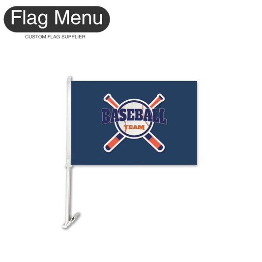Custom Baseball Club Car Flag - Double Sided-Flag Menu