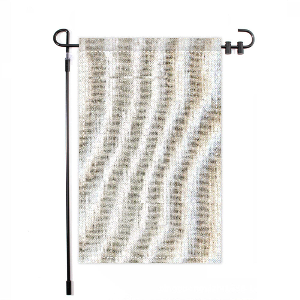Blank Flax Garden/Yard Flag - White-10 Packs-12"x18"-Single Sided-Flag Menu
