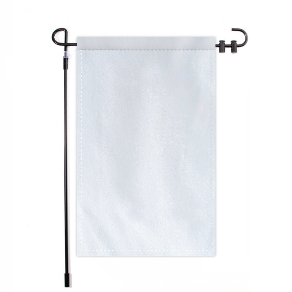 Blank Garden/Yard Flag - White-10 Packs-12"x18"-Double Sided-Flag Menu