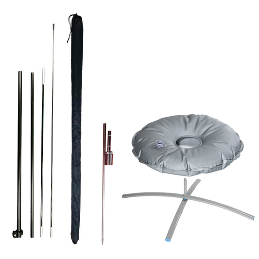 9.3ft Sharkfin Flag Pole Kit(Pole&Base) - S-Adervtising Flag Pole Kit-FlagMenu-Flag Menu