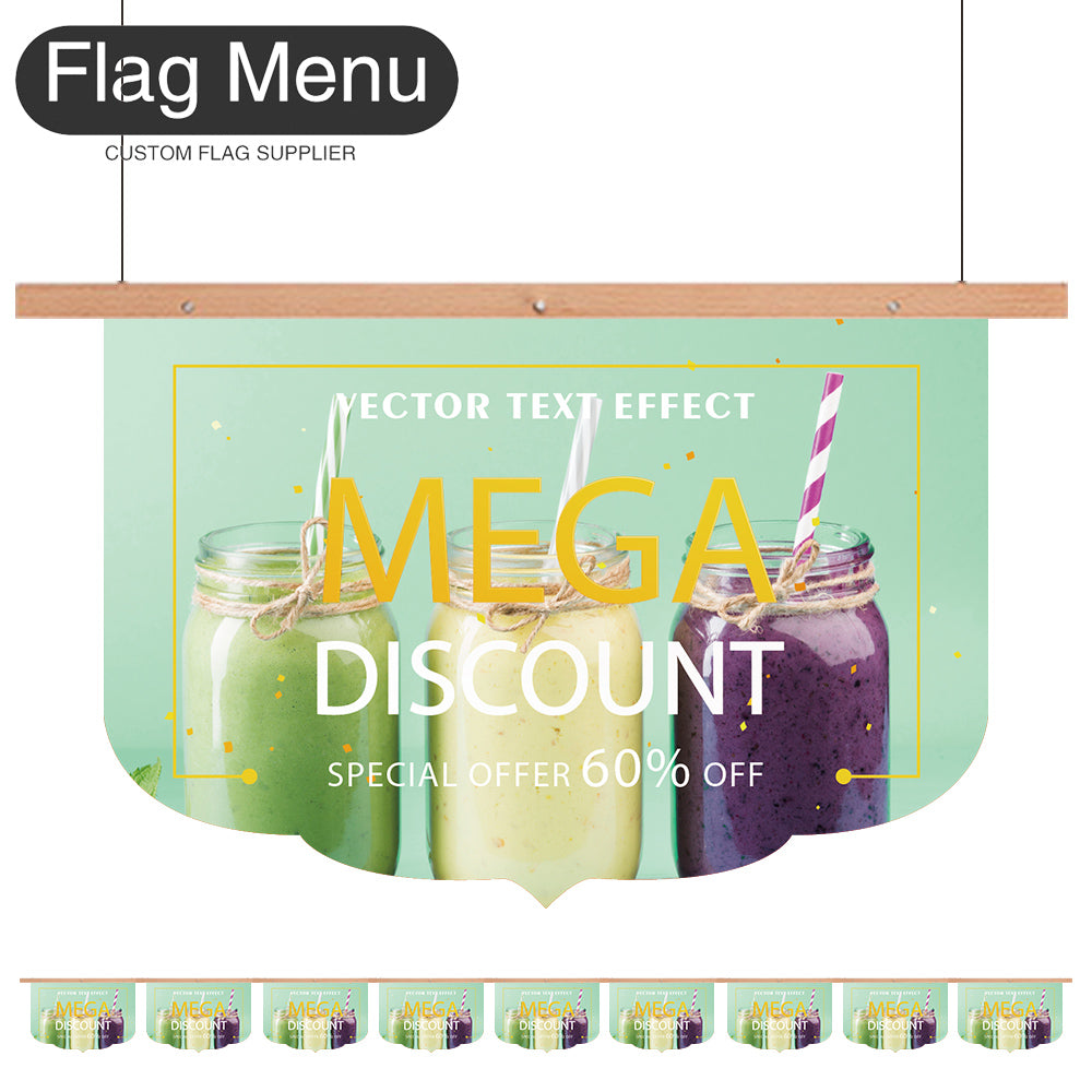 18"x12" Vinyl Hanging Banner - A002 - 10 Set-Hanging Banner-Flag Menu-Flag Menu