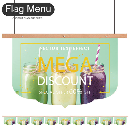 18"x12" Vinyl Hanging Banner - A002 - 10 Set-Hanging Banner-Flag Menu-Flag Menu
