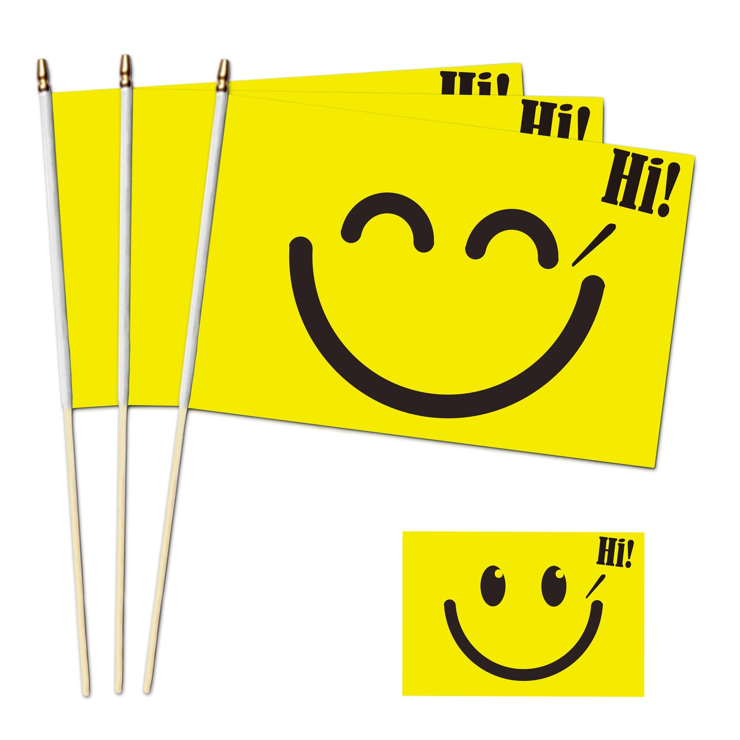 Editable Meme Handheld Flag - 100/1000 pcs-Flag Menu-Personalized Gift