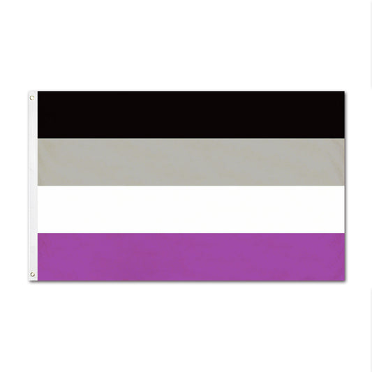 Editable 3'x5' Flag Of Asexual-Regular Flag-FlagMenu-Flag Menu