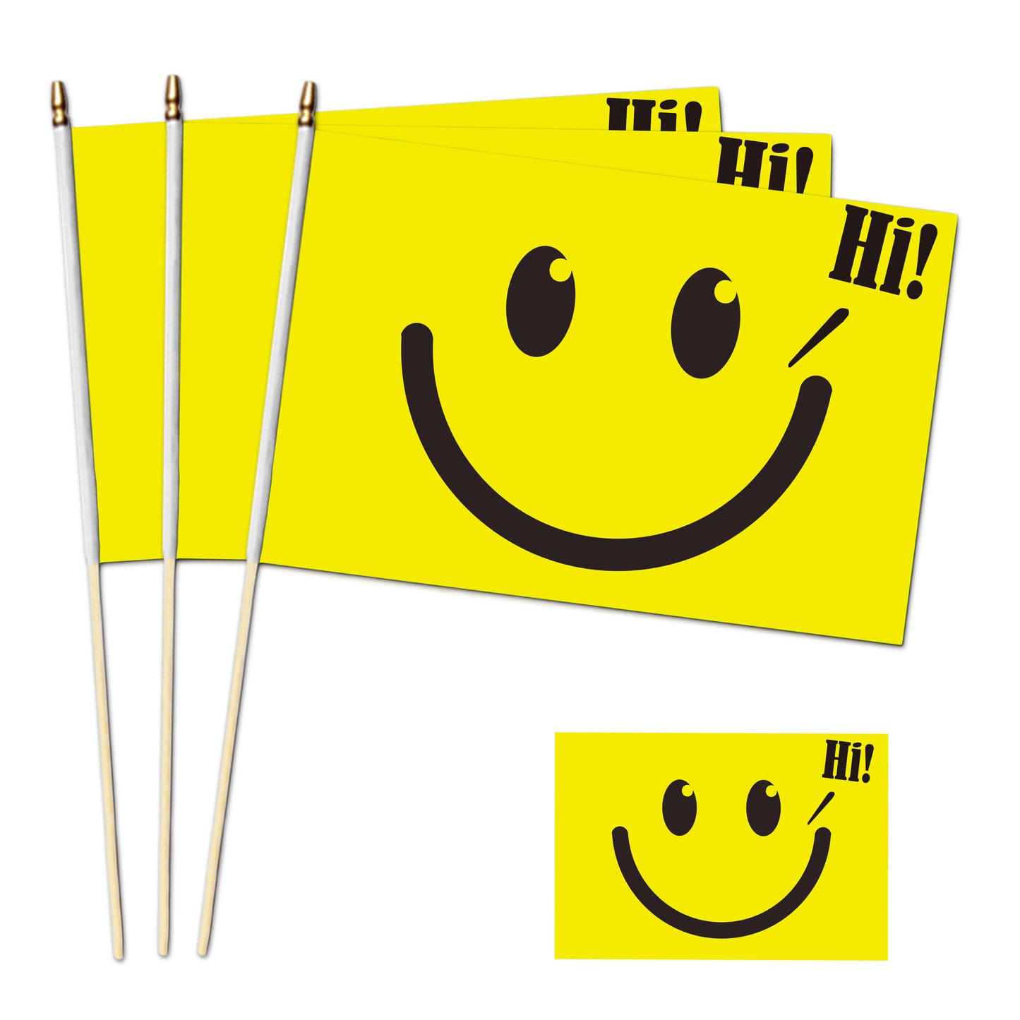 Editable Meme Handheld Flag - 100/1000 pcs-Flag Menu-Personalized Gift