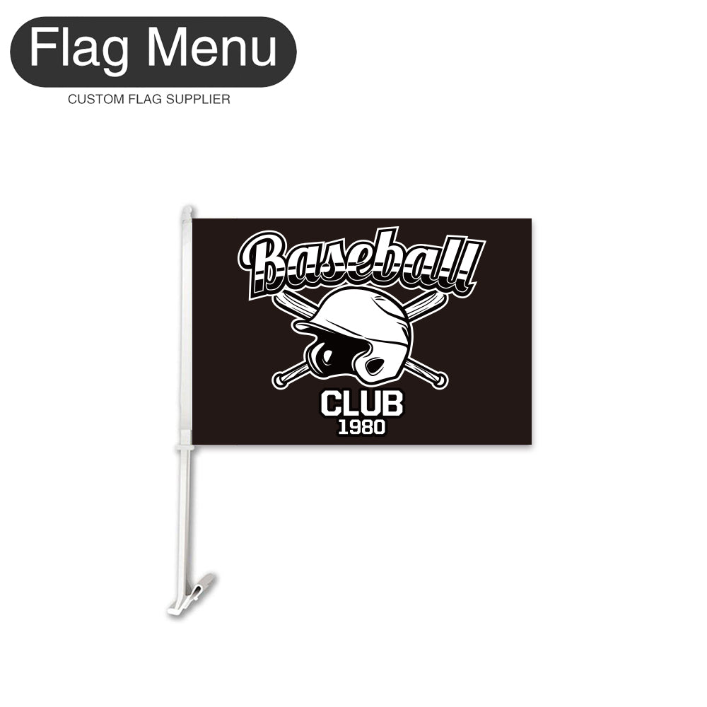 Custom Baseball Club Car Flag - Double Sided-Flag Menu