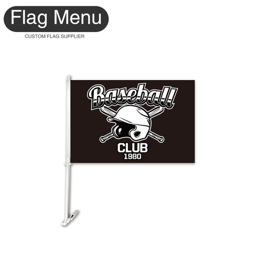 Custom Baseball Club Car Flag - Double Sided-Flag Menu