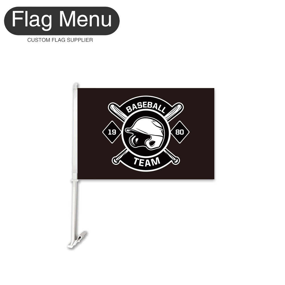 Custom Baseball Club Car Flag - Double Sided-Flag Menu