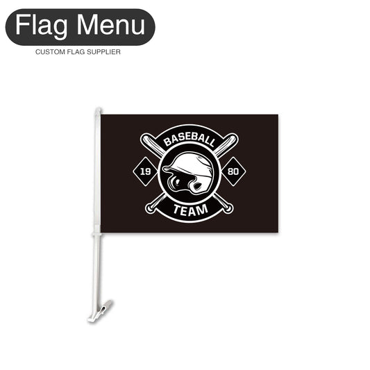 Custom Baseball Club Car Flag - Double Sided-Flag Menu
