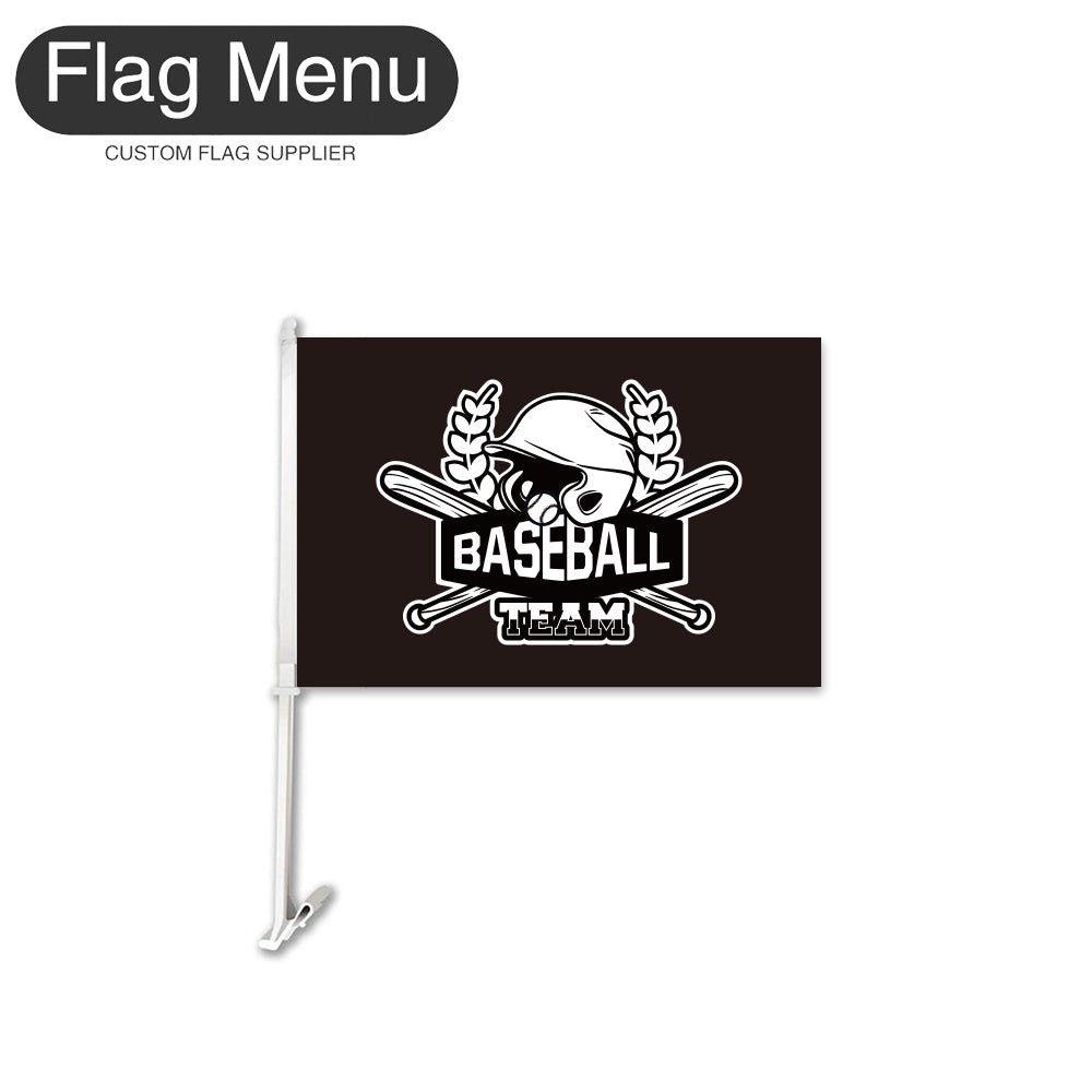 Custom Baseball Club Car Flag - Double Sided-Flag Menu