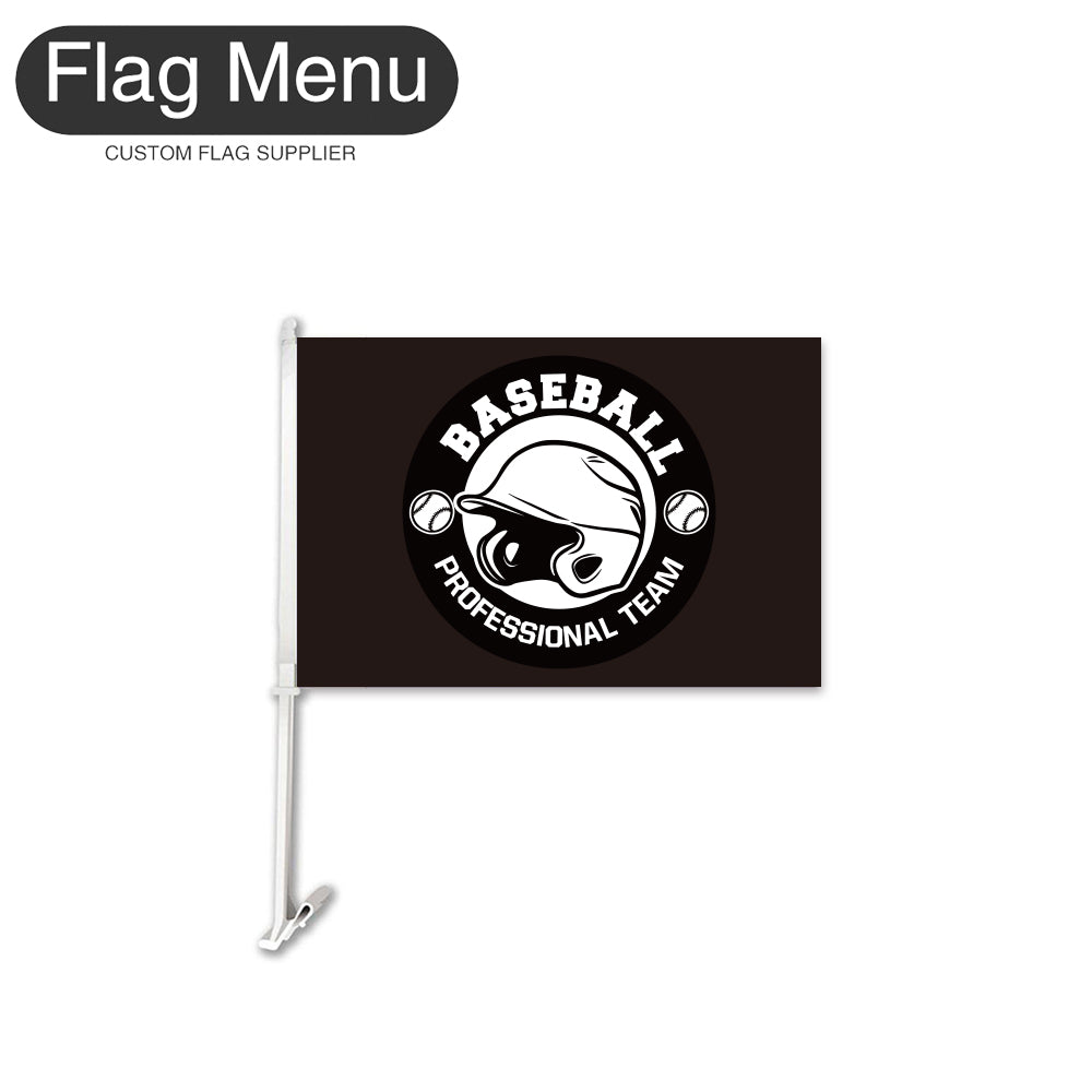 Custom Baseball Club Car Flag - Double Sided-Flag Menu
