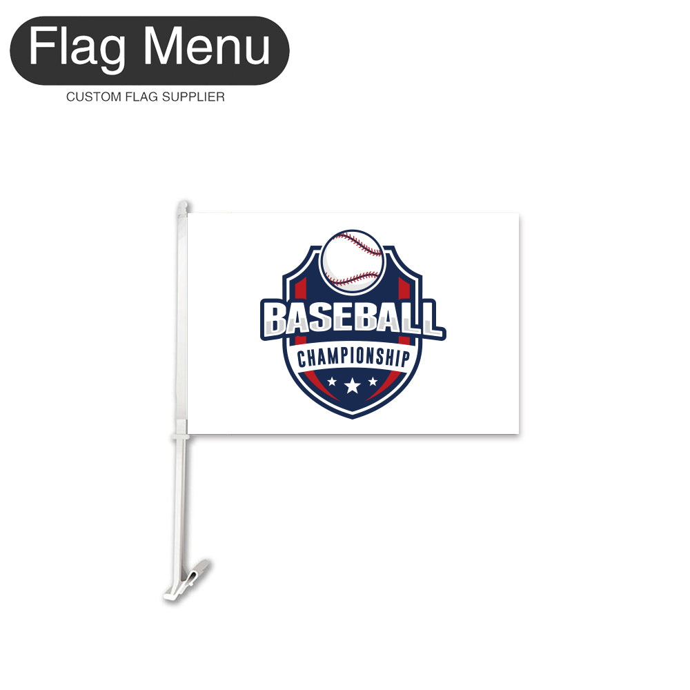 Custom Baseball Club Car Flag - Double Sided-Flag Menu