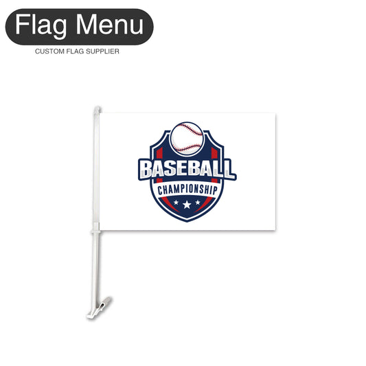 Custom Baseball Club Car Flag - Double Sided-Flag Menu