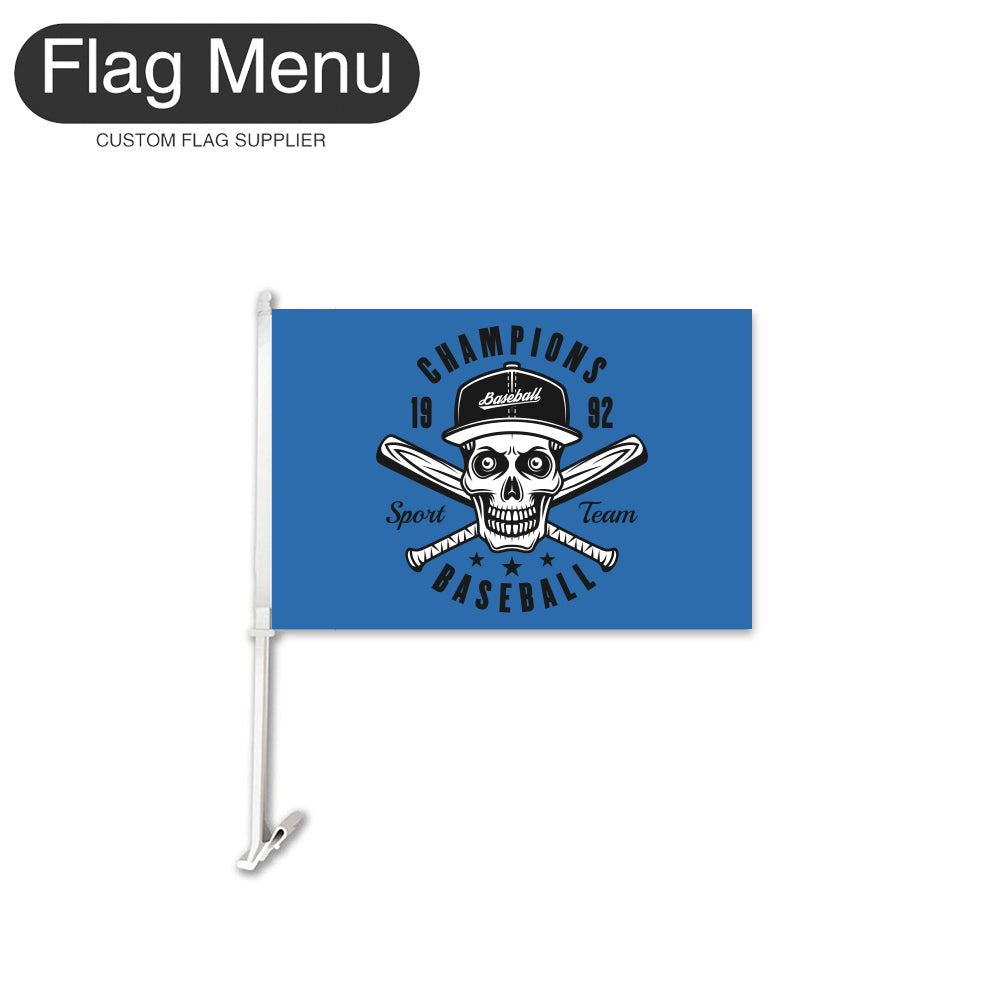 Custom Baseball Club Car Flag - Double Sided-Flag Menu