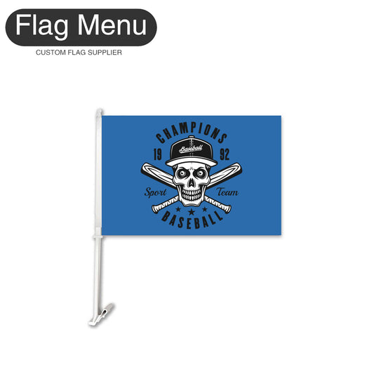 Custom Baseball Club Car Flag - Double Sided-Flag Menu