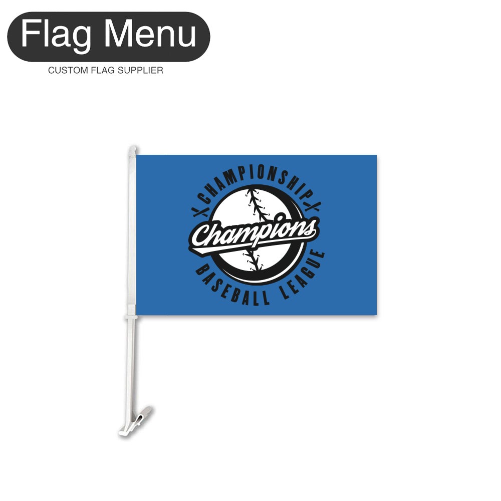 Custom Baseball Club Car Flag - Double Sided-Flag Menu
