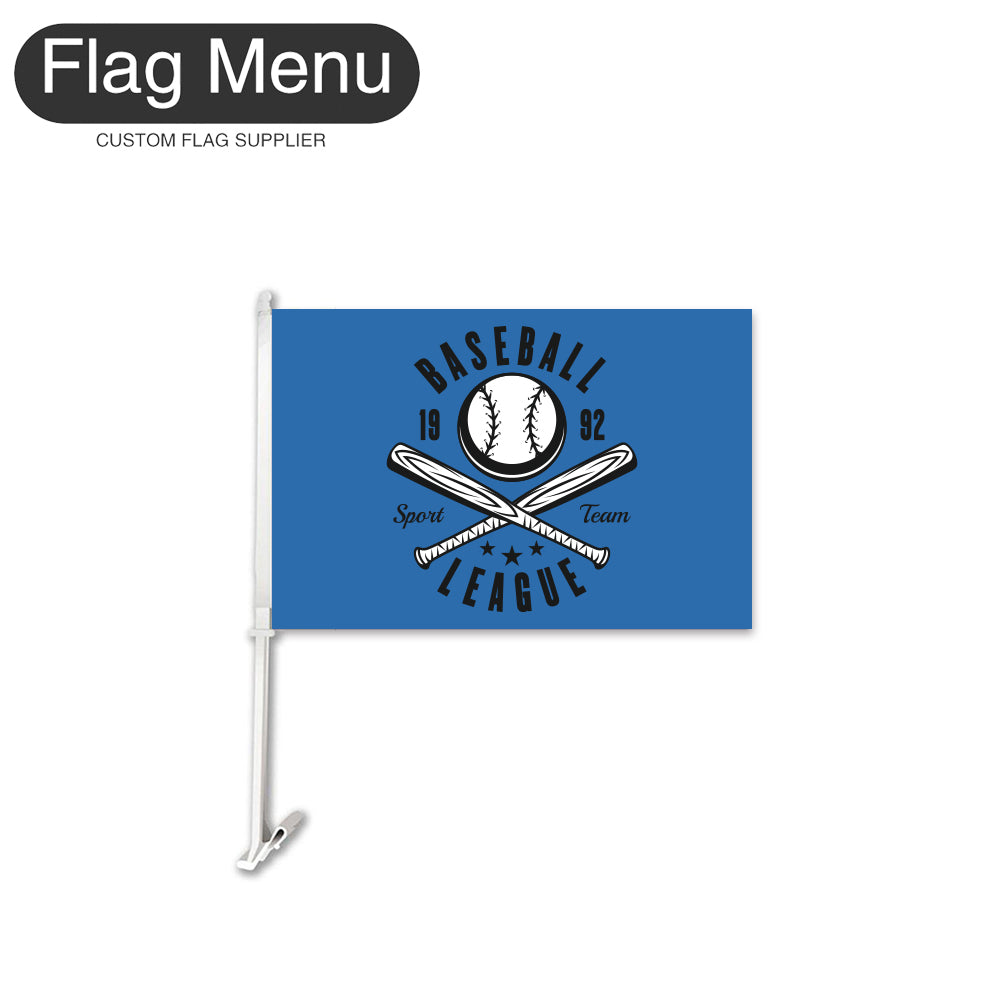 Custom Baseball Club Car Flag - Double Sided-Flag Menu
