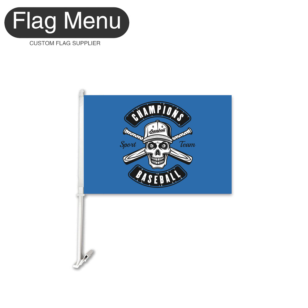 Custom Baseball Club Car Flag - Double Sided-Flag Menu
