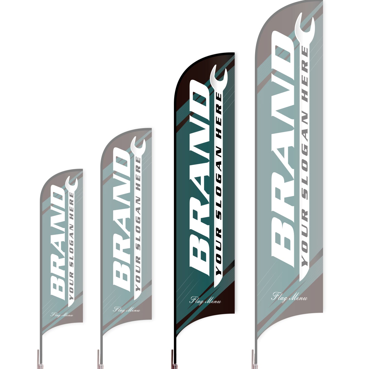 Sharkfin Flag - Doule Sided - Car Service-L(Suggestion)-Lake-Flag Menu