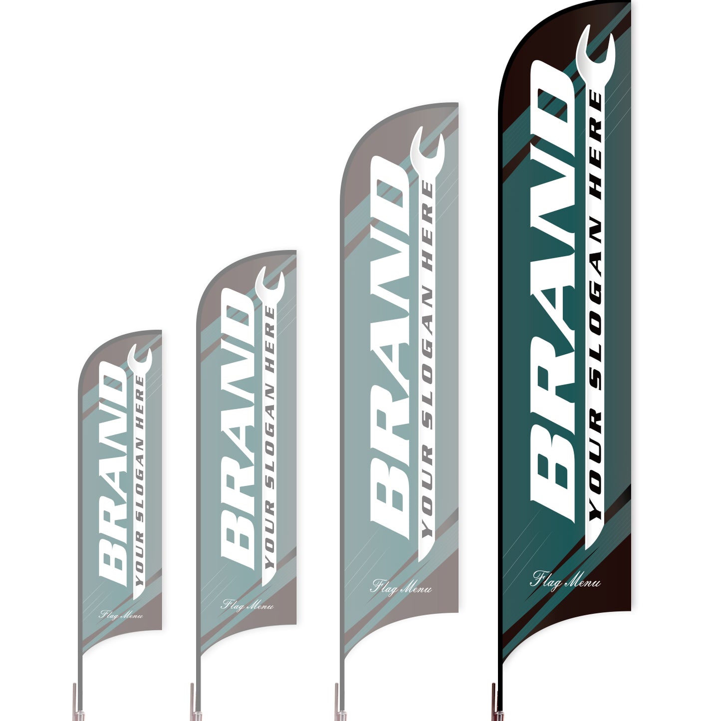 Sharkfin Flag - Doule Sided - Car Service-XL-Lake-Flag Menu