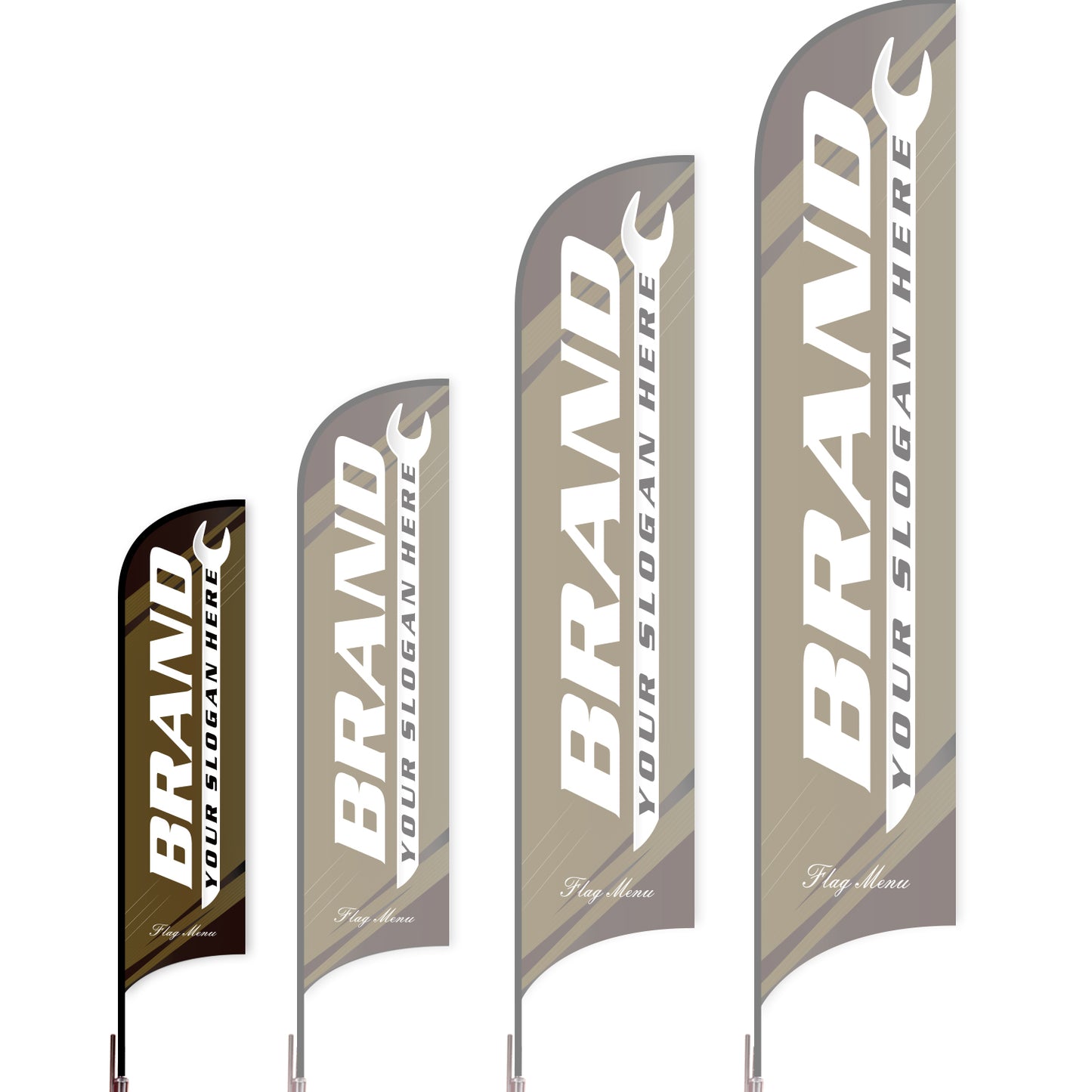 Sharkfin Flag - Doule Sided - Car Service-S-Yellow-Flag Menu