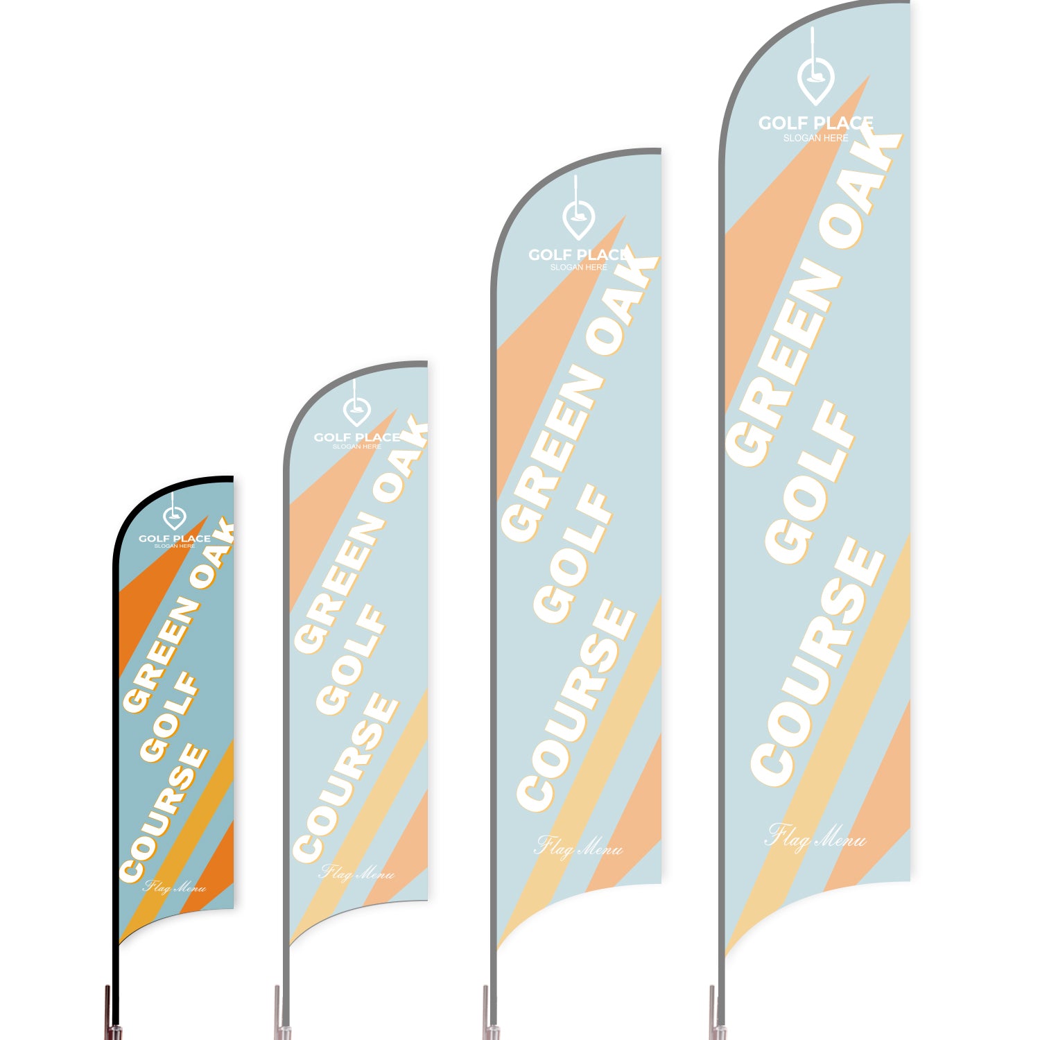 Sharkfin Flag - Doule Sided - Club-S-Blue-Flag Menu