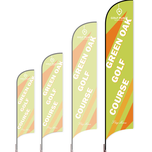 Sharkfin Flag - Doule Sided - Club-XL-Green E-Flag Menu