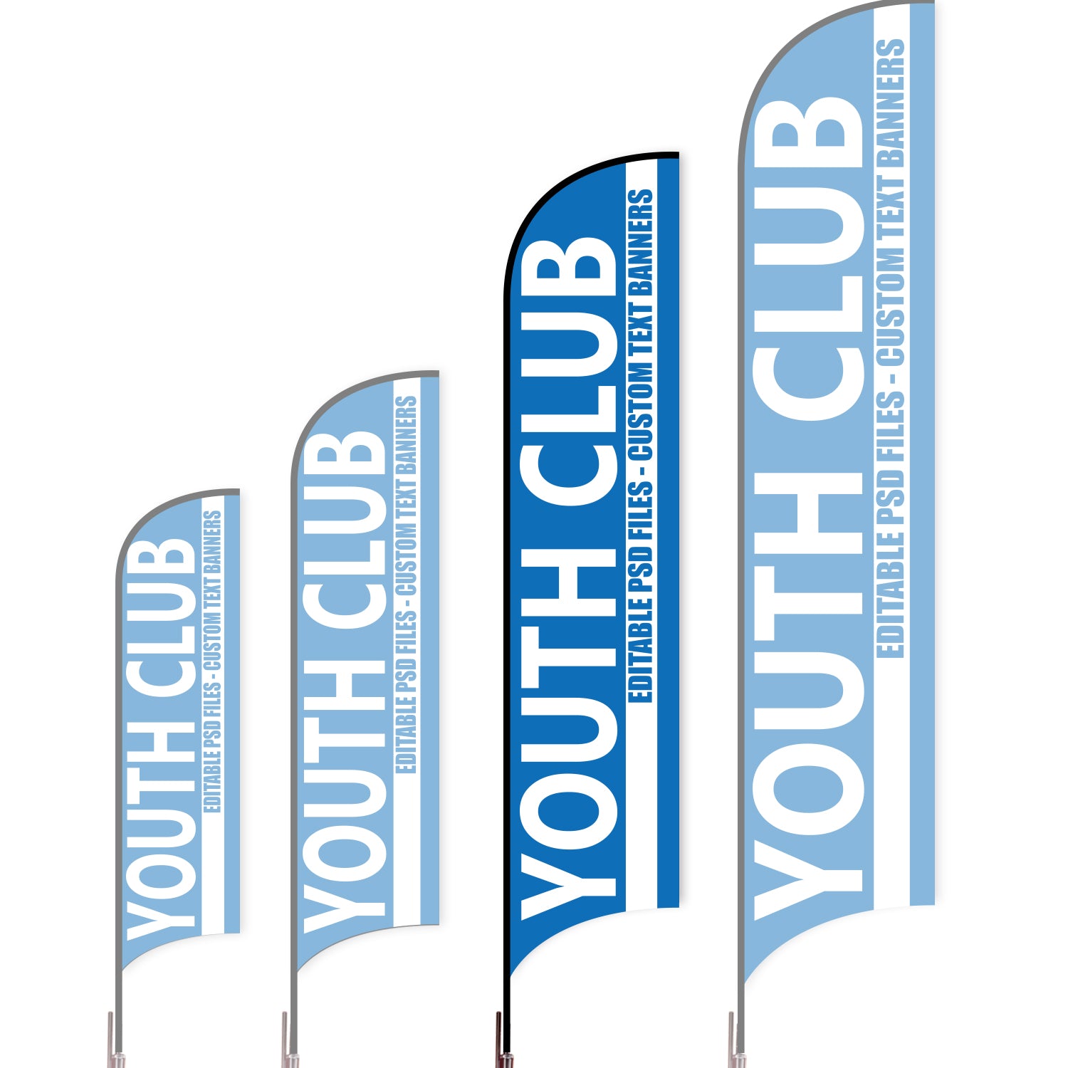 Sharkfin Flag - Doule Sided - Club-Flag Menu