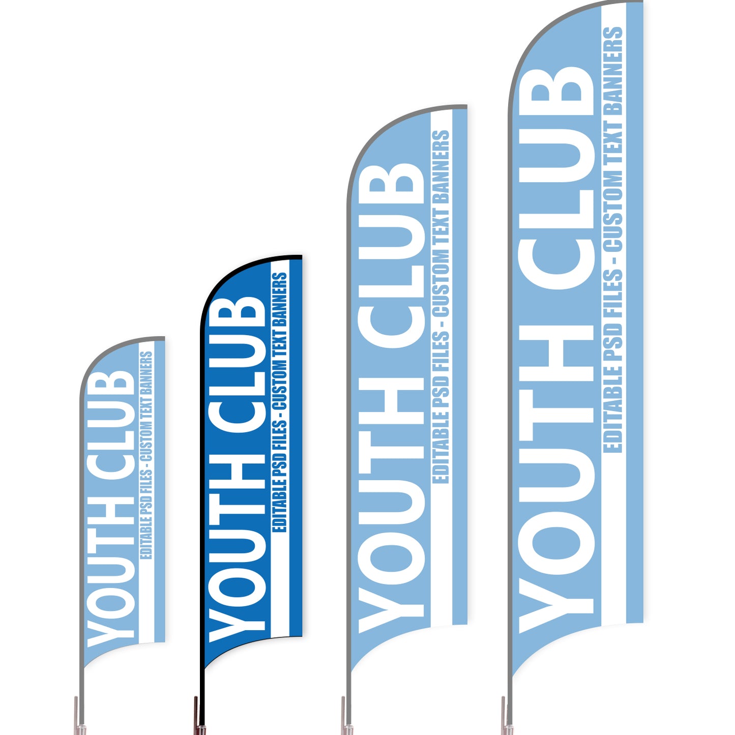 Sharkfin Flag - Doule Sided - Club-Flag Menu