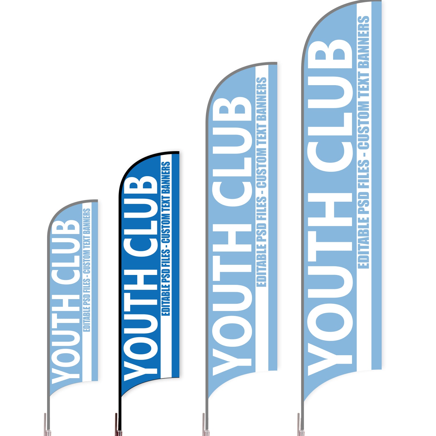 Sharkfin Flag - Doule Sided - Club-Flag Menu