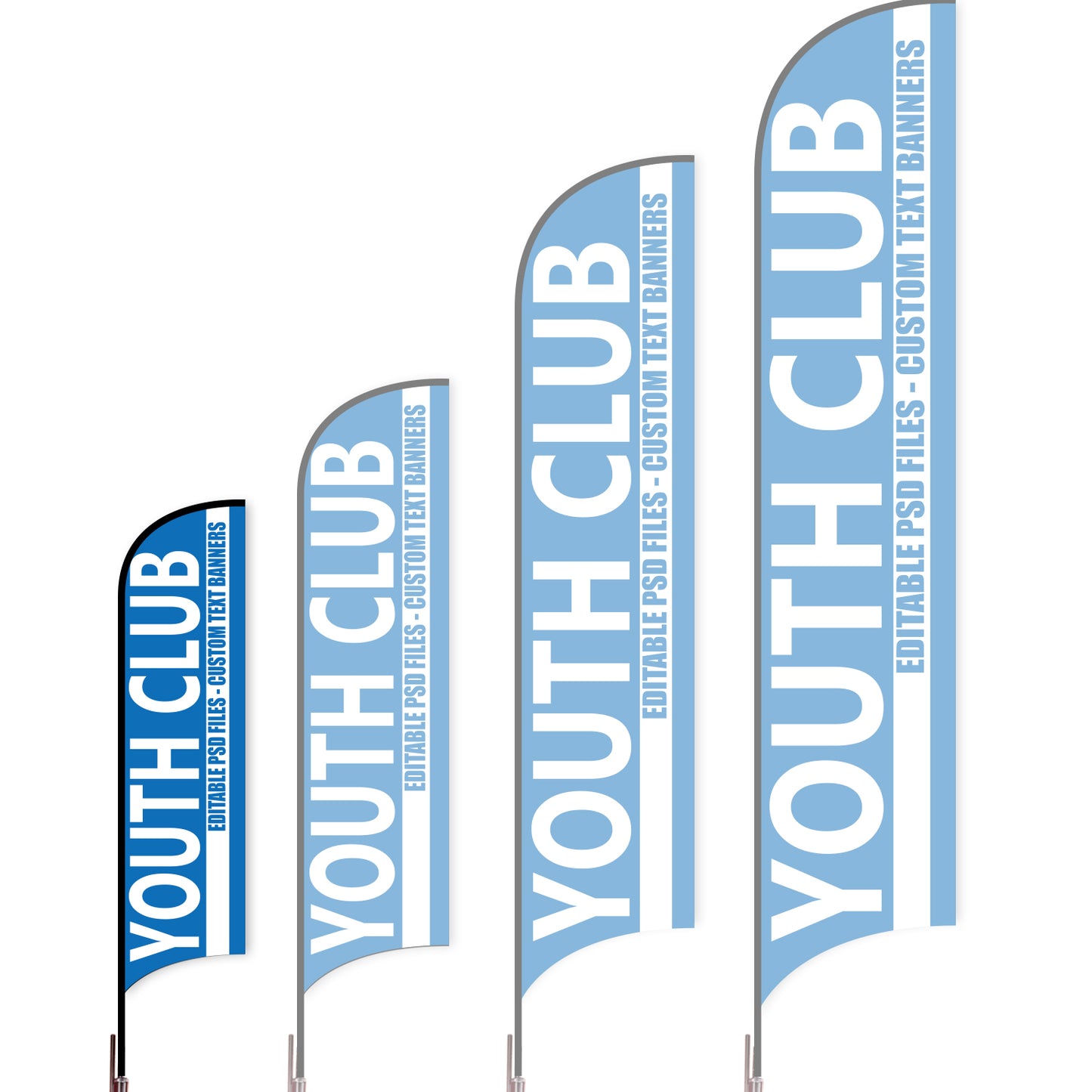 Sharkfin Flag - Doule Sided - Club-Flag Menu