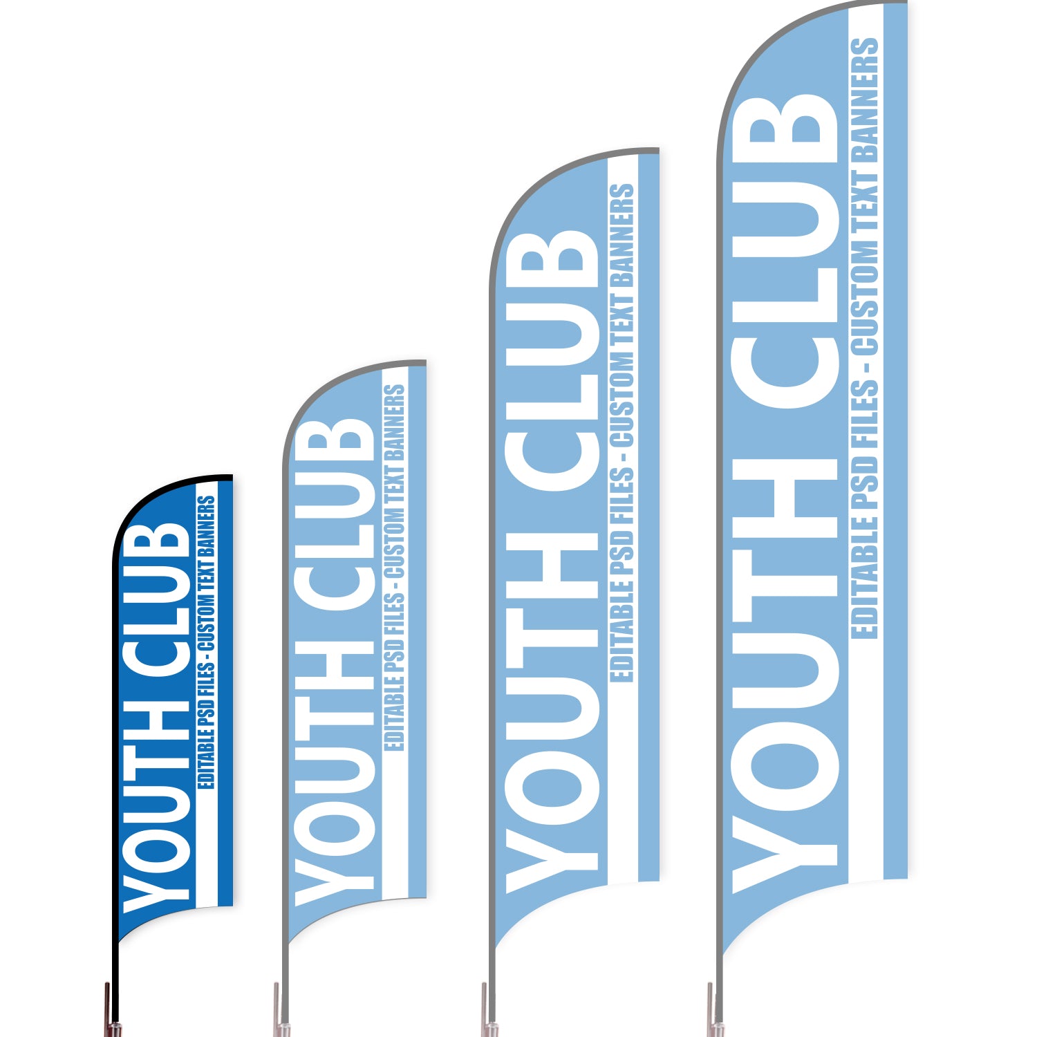 Sharkfin Flag - Doule Sided - Club-Flag Menu