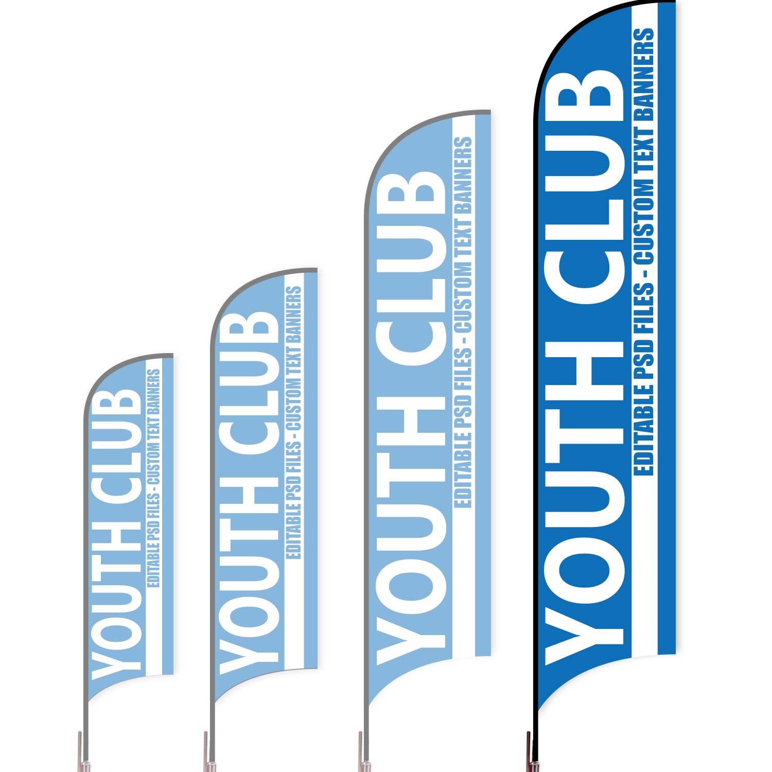 Sharkfin Flag - Doule Sided - Club-Flag Menu