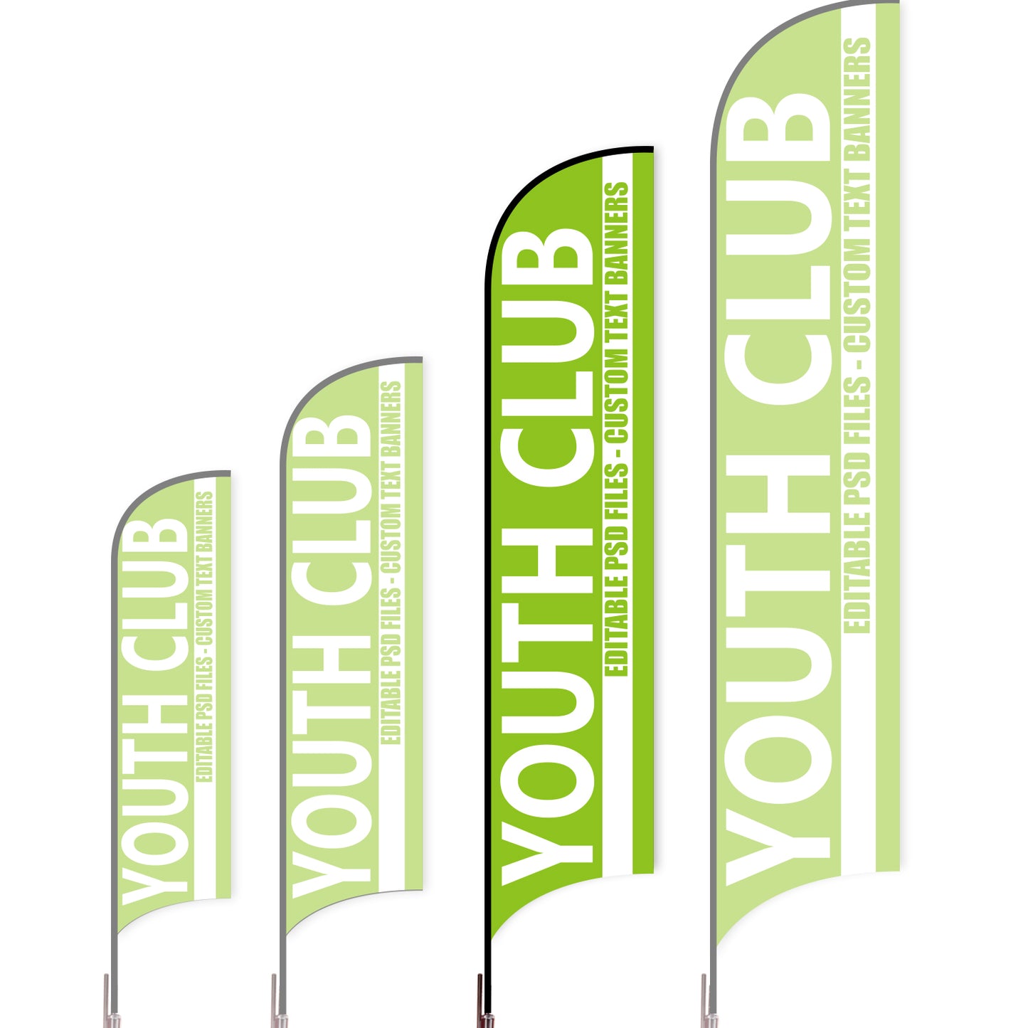 Sharkfin Flag - Doule Sided - Club-Flag Menu