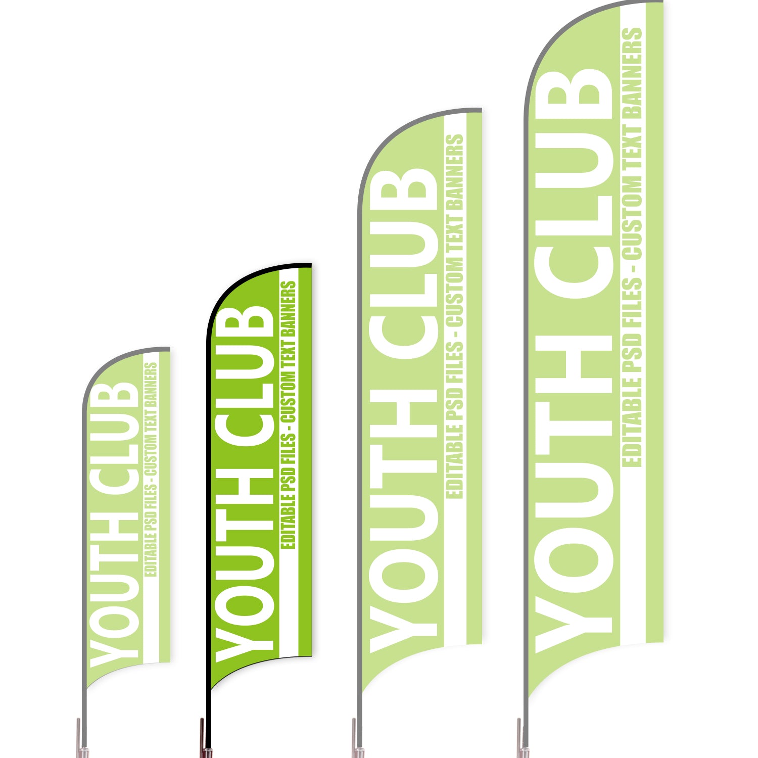 Sharkfin Flag - Doule Sided - Club-Flag Menu
