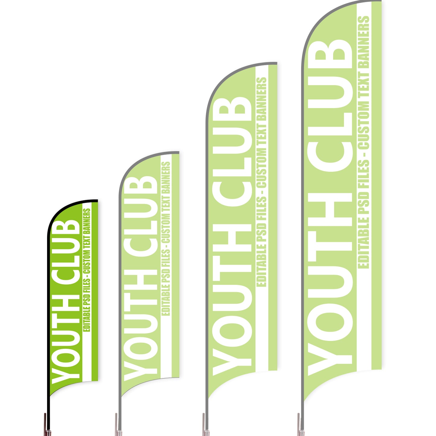 Sharkfin Flag - Doule Sided - Club-Flag Menu