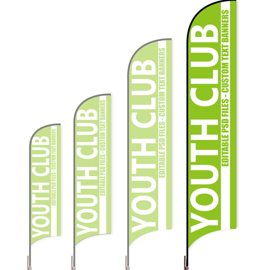 Sharkfin Flag - Doule Sided - Club-Flag Menu
