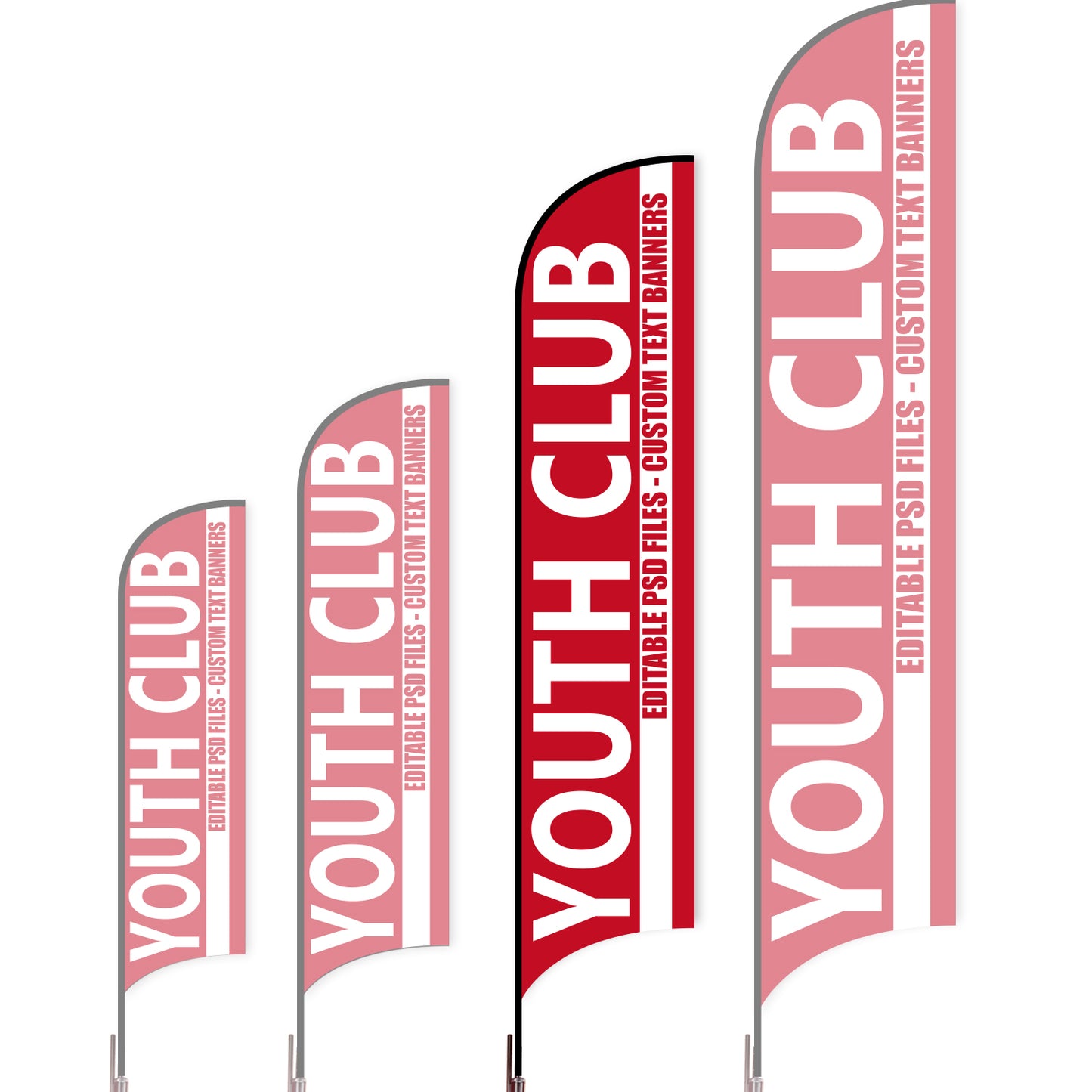 Sharkfin Flag - Doule Sided - Club-Flag Menu