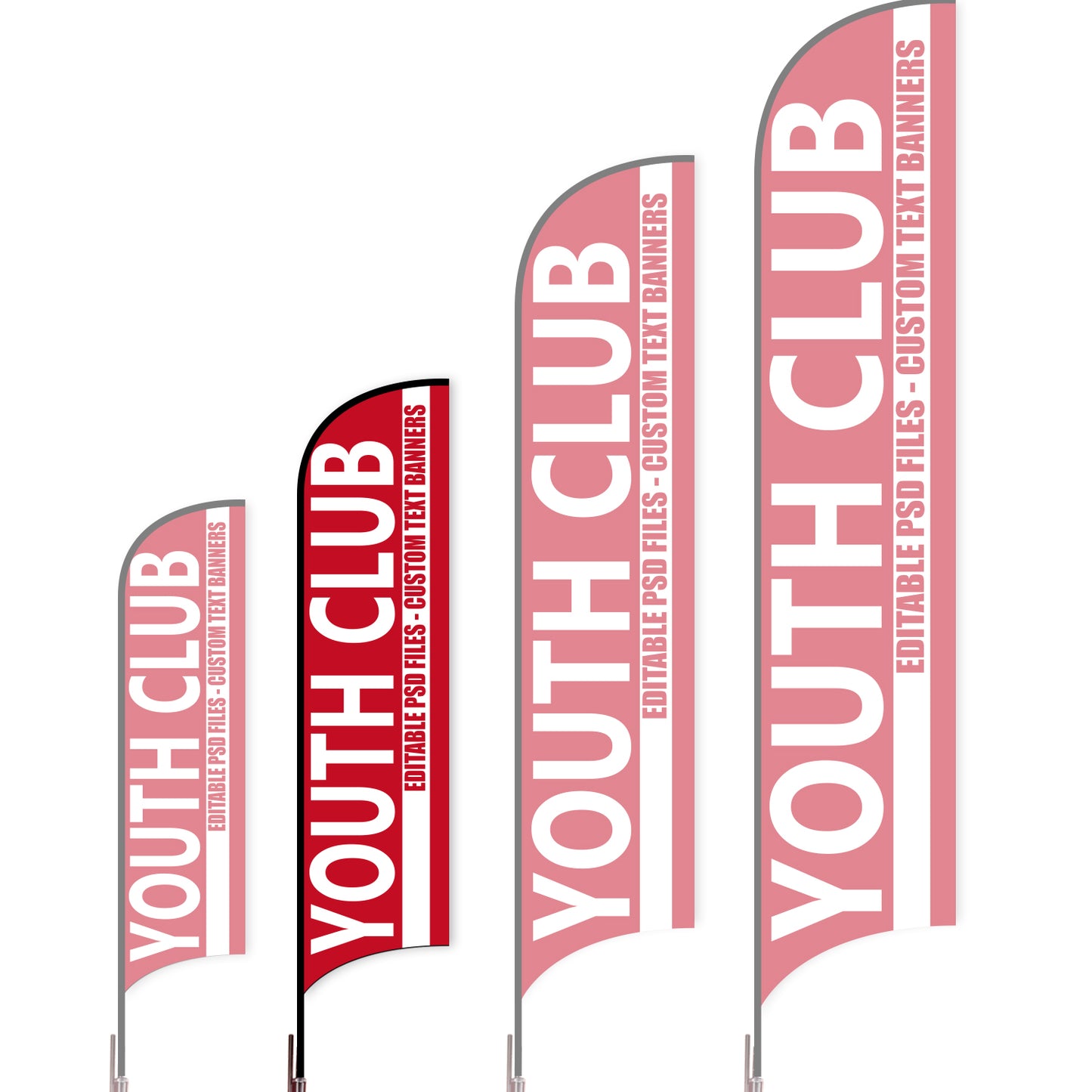 Sharkfin Flag - Doule Sided - Club-Flag Menu
