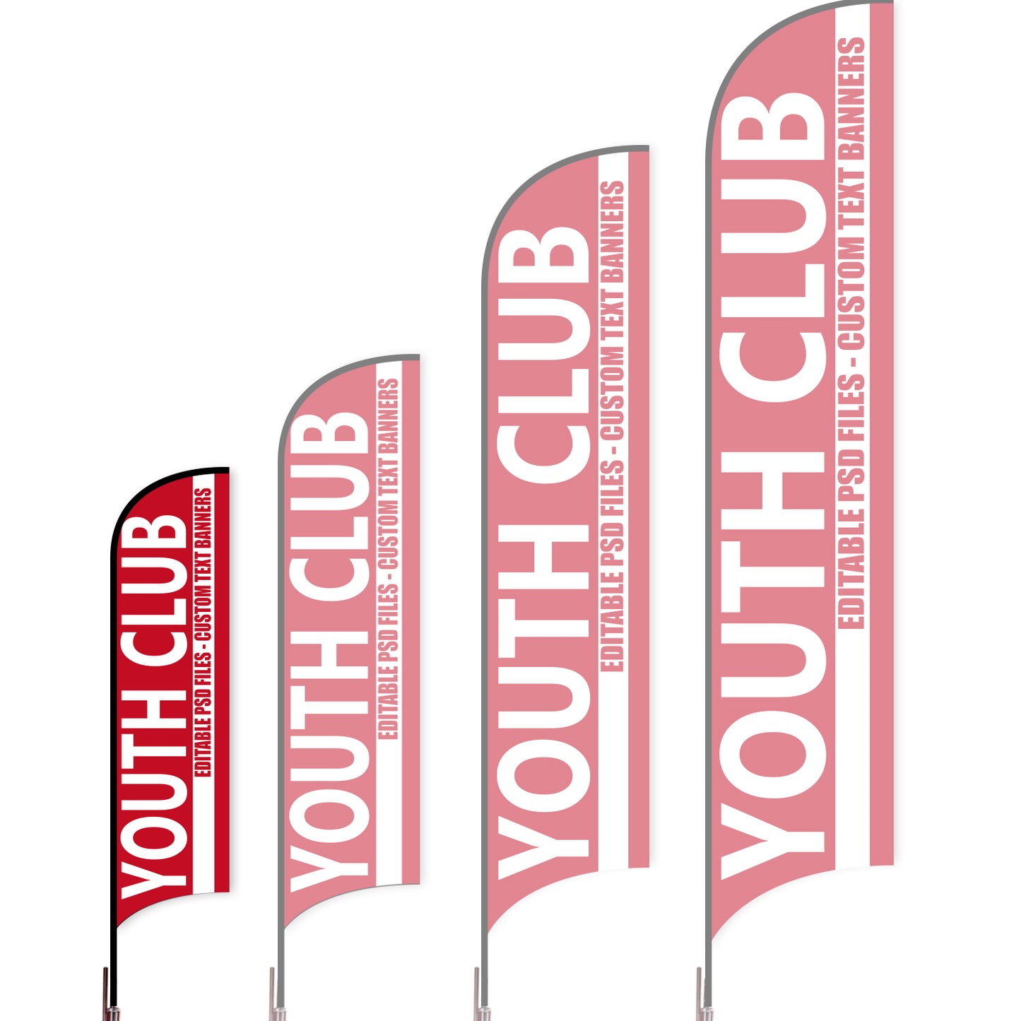 Sharkfin Flag - Doule Sided - Club-Flag Menu