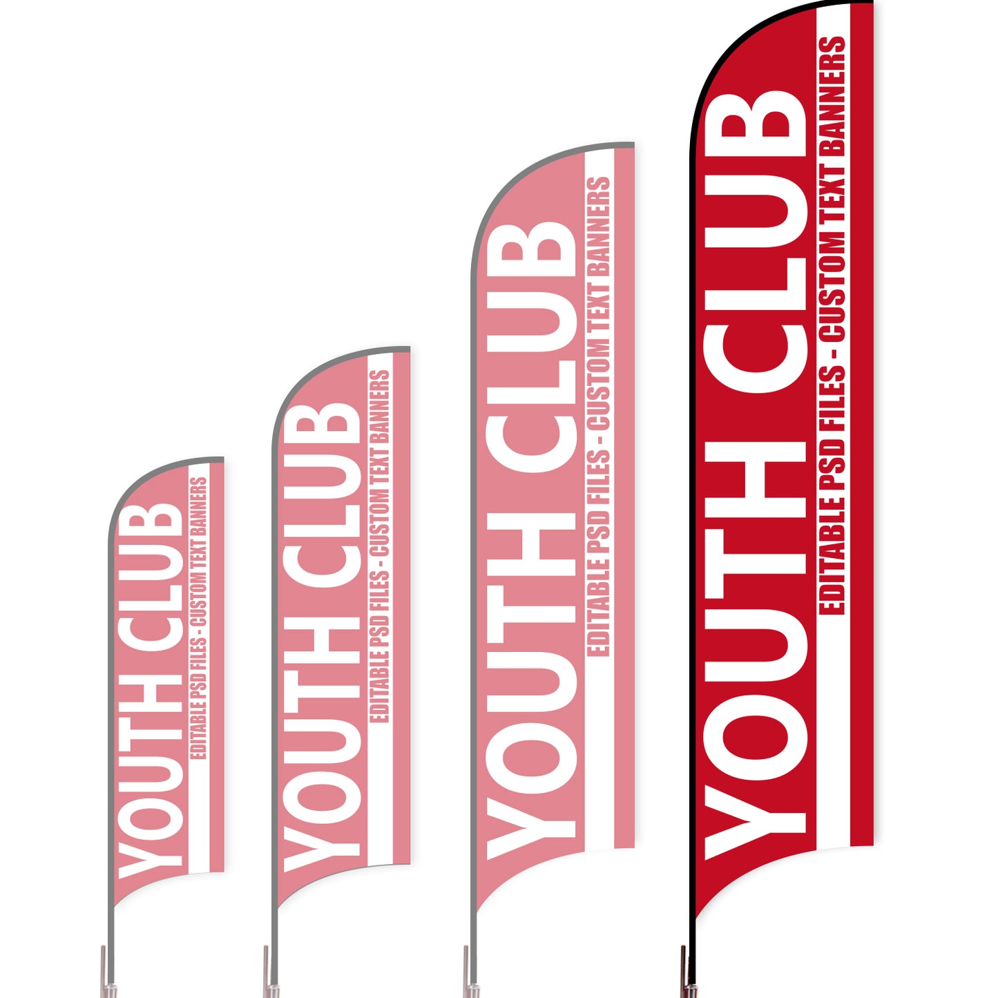 Sharkfin Flag - Doule Sided - Club-Flag Menu